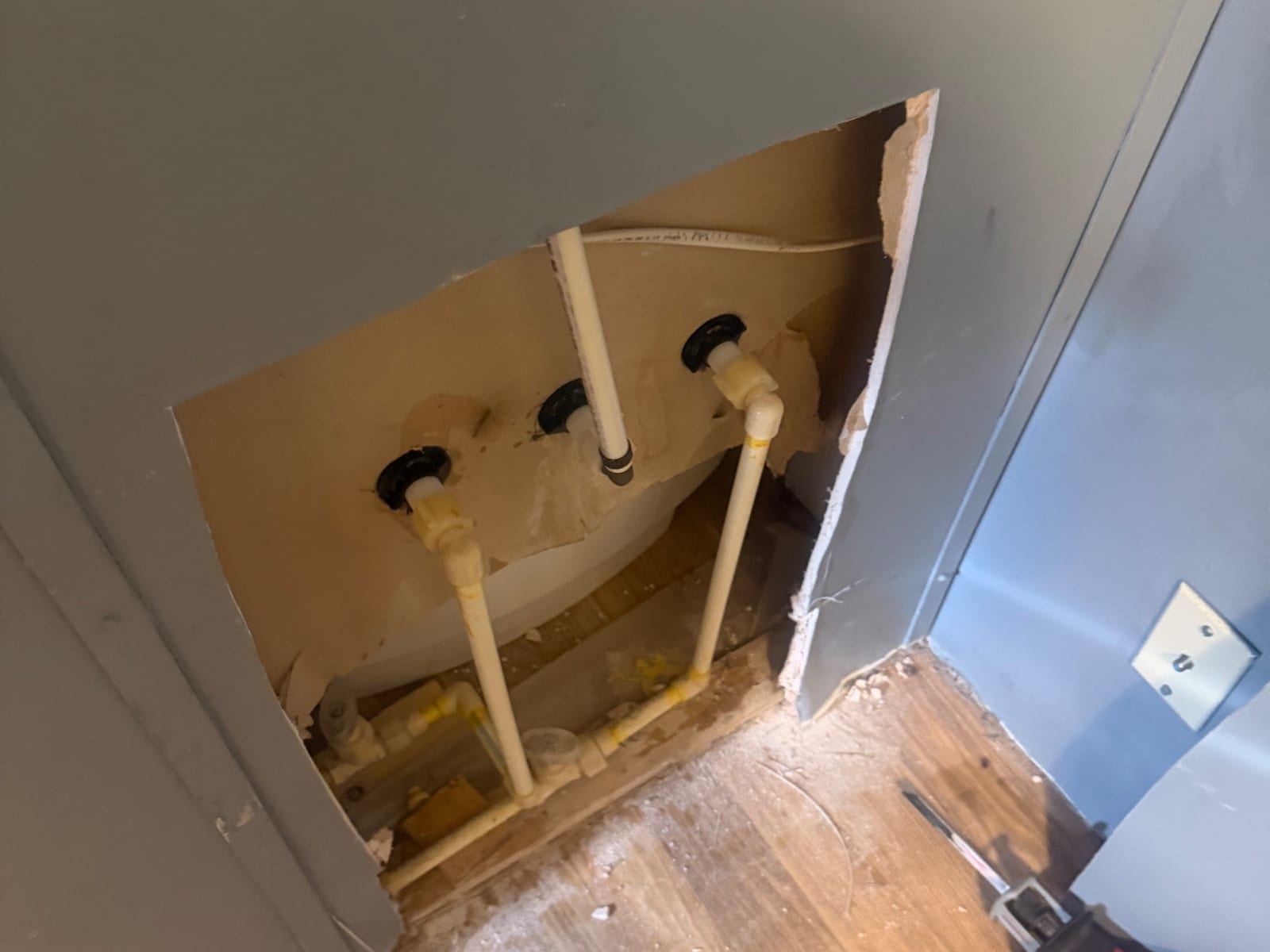 Plumbing rough-in